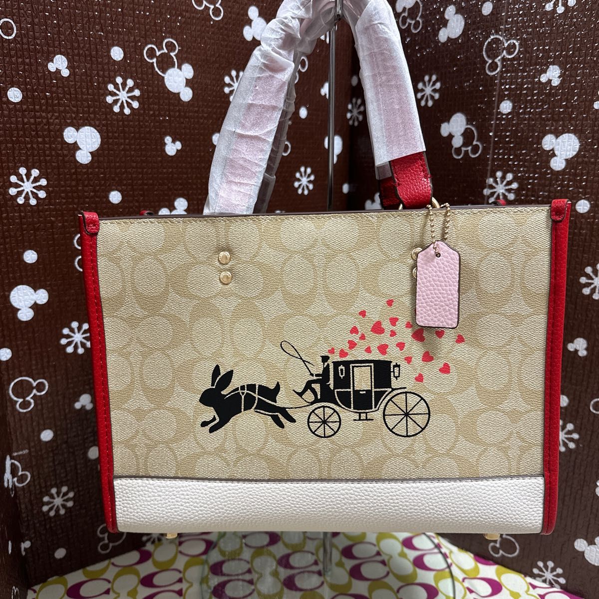 新品 COACH ルーナー ニュー イヤー デンプシー キャリーオールCE645