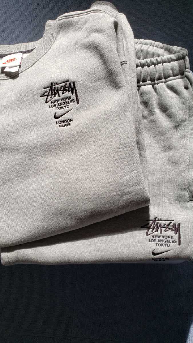 してから 美中古 上下セットSTUSSY NIKE ステューシー ナイキ FLEECE