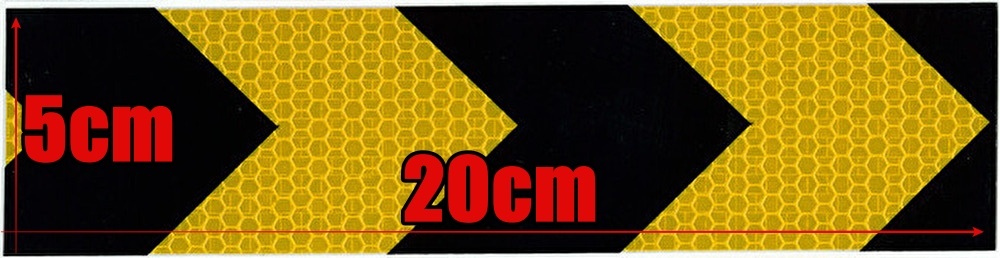 高輝度 反射 テープ 超 反射 シート 5cmX20cm リフレクター ステッカー 夜間 防犯対策 安全表示 事故防止 TSS-114BD_画像1