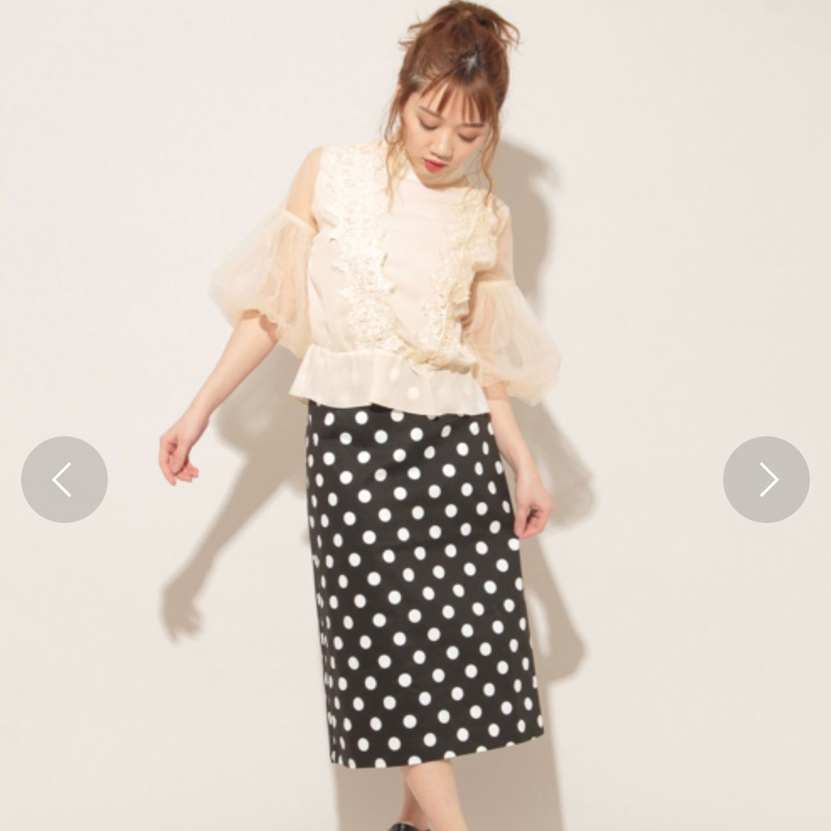 leinwande(ラインヴァンド)の「Recycle Organdy Pleats Top leinwande(ラインヴァンド)の「Recycle Organdy Pleats Top