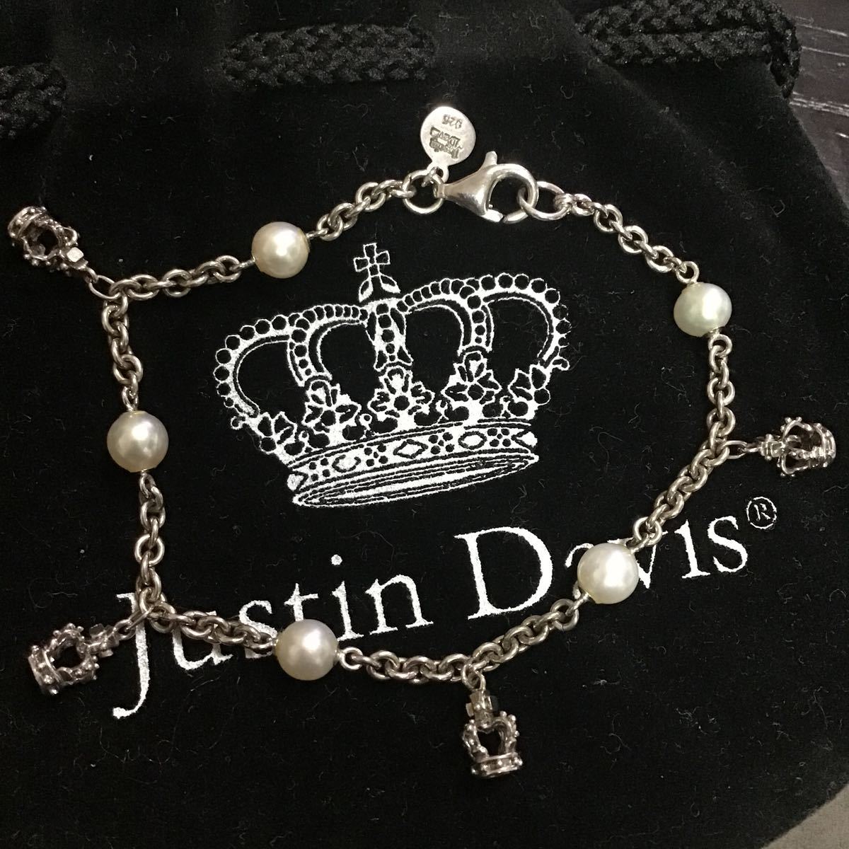 定価36,300円 ジャスティンデイビス Coco Braclet パール ブレスレット SBJ027 SV925 ☆ Justin Davis シルバー_画像4