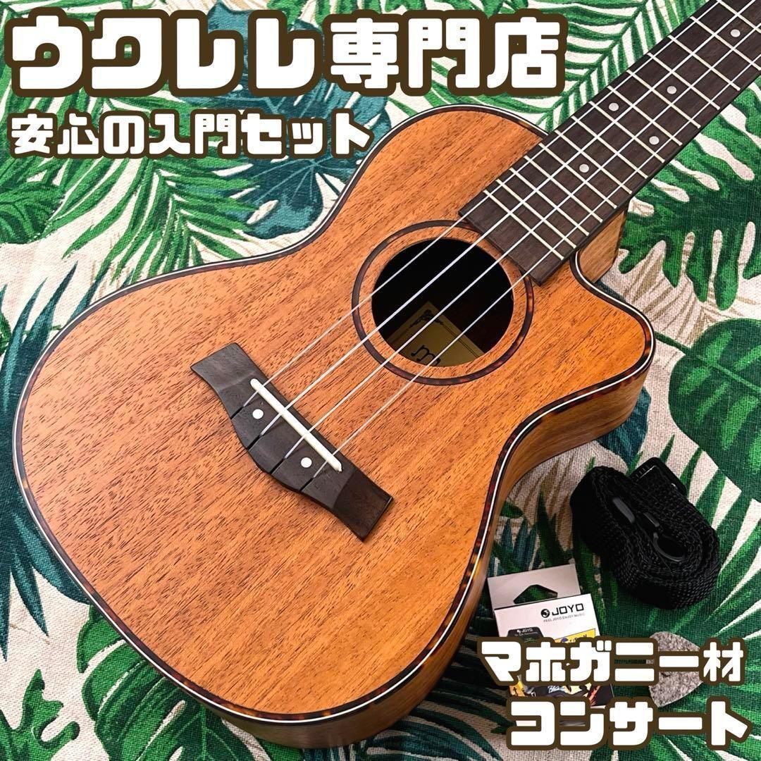 music ukulele】アカシアコアのエレキ・テナーウクレレ【入門セット