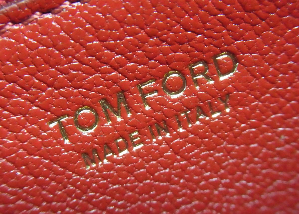 います 美品☆TOM FORD トムフォード TFロゴ G金具 ラウンドファスナー