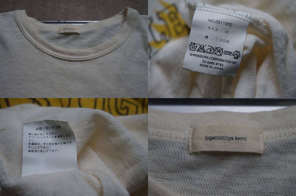  made in Japan Inpaichthys Kerri Inpaichthys Kerri unbleached cloth paki cotton type LET\'S FIGHT short sleeves T-shirt M