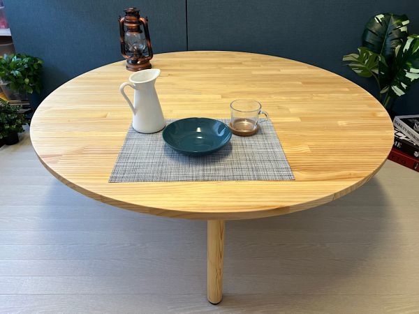 ヤフオク! - ローテーブル 丸形 120cm パイン ナチュラル ね...