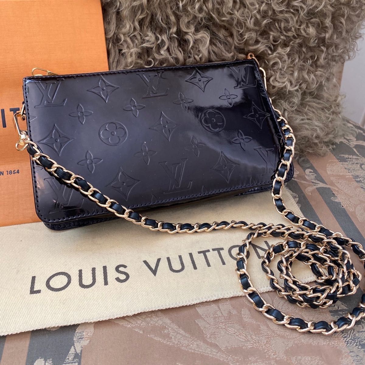 LOUIS VUITTON ルイヴィトン ヴェルニ レキシントン ポーチ アクセソワール ショルダーバッグ