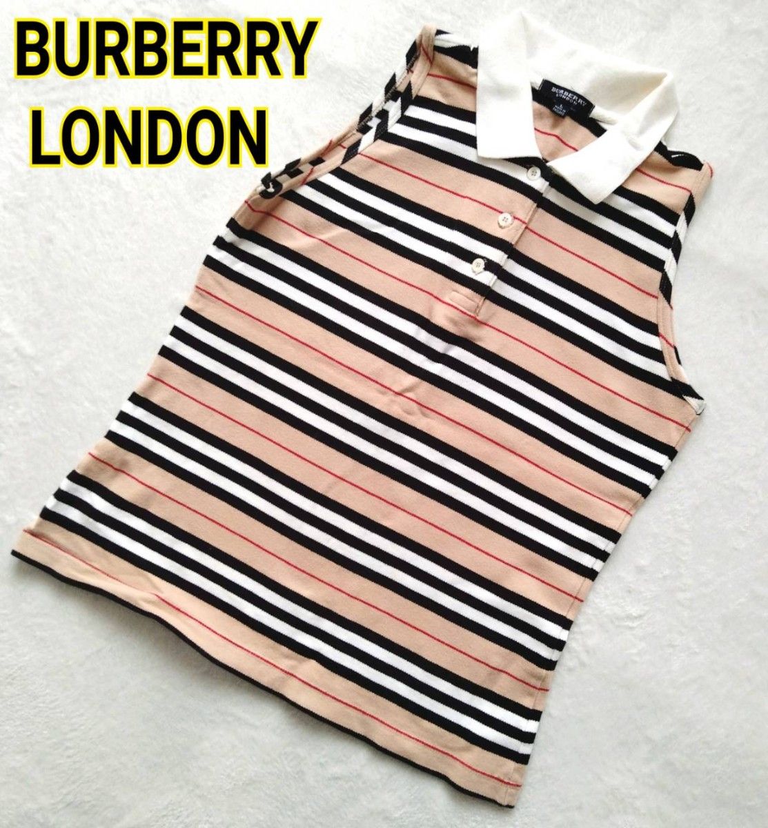 正規品 BURBERRY London ノースリーブ ニット バーバリー ロンドン