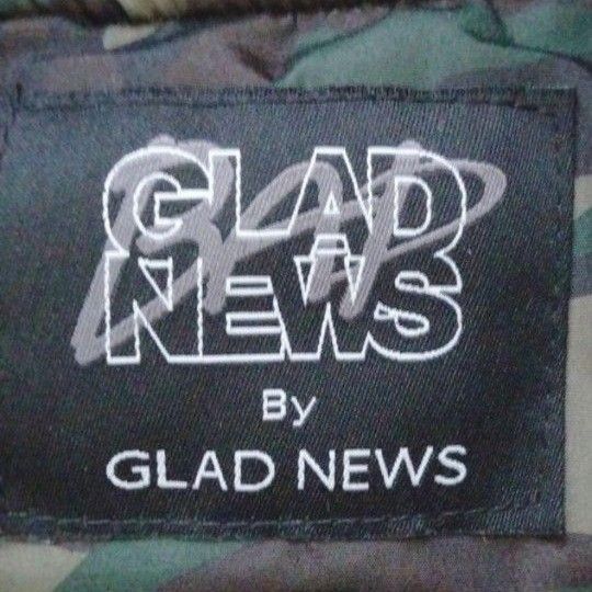 美品 グラッドニュース GLAD NEWS ブラック ワッペン スタジャン