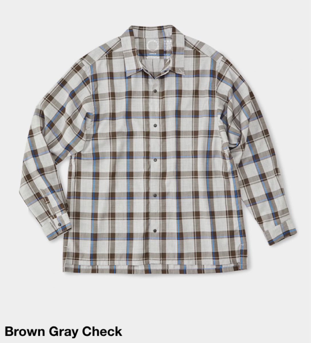 2022新品未使用山と道Merino Shirts Lサイズ ブラウンチェック