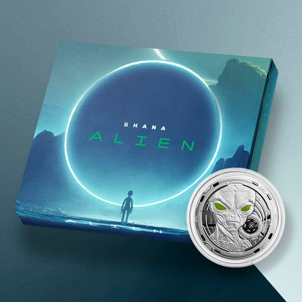 [ written guarantee * capsule with a self-starter ] 2022 year ( new goods )ga-na[ extraterrestrial * Alien ] original silver 1 ounce proof silver coin 