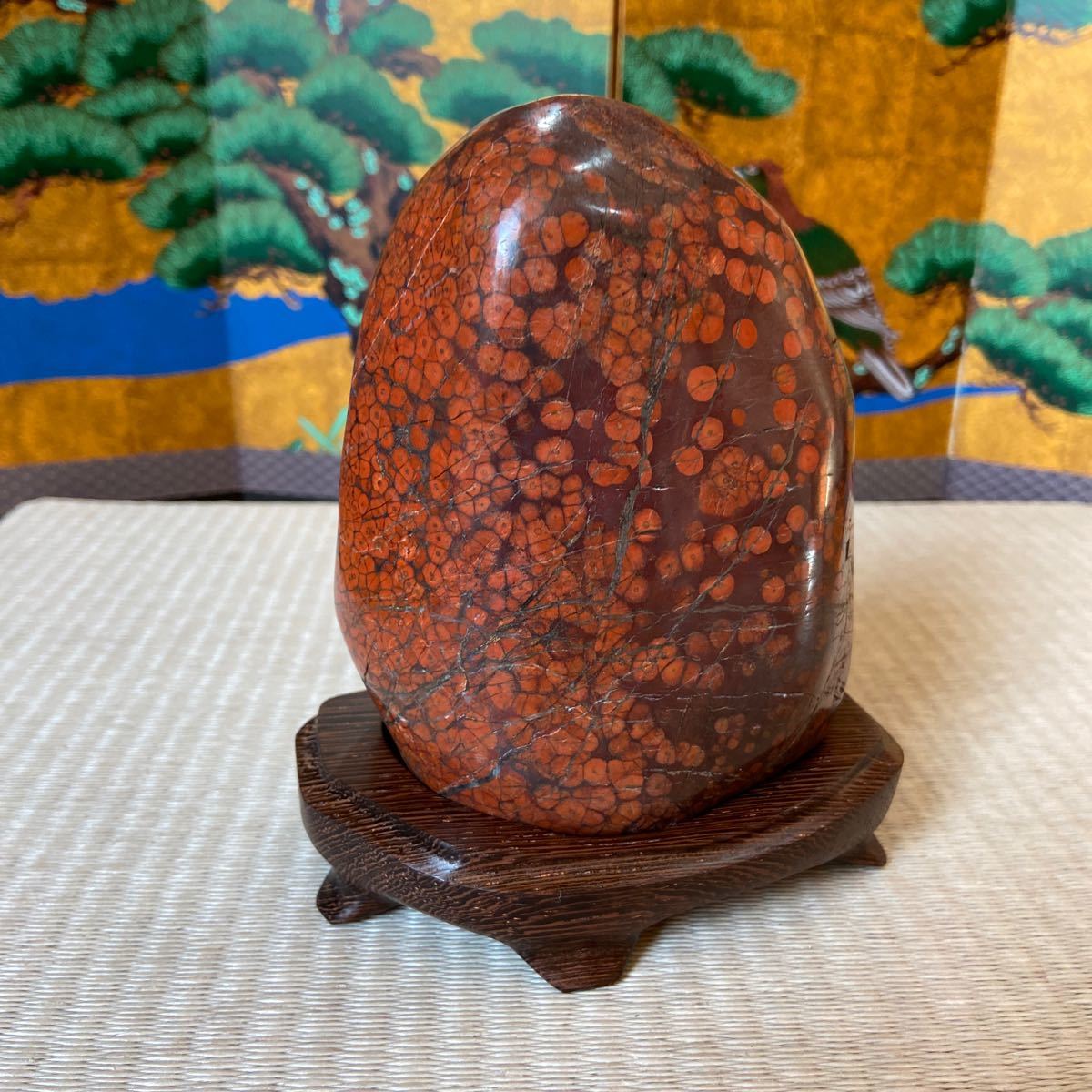 根尾 孔雀石 美石 410g ☆ 鑑賞石 菊花石 美石 | www.schmetterlinghaus.at