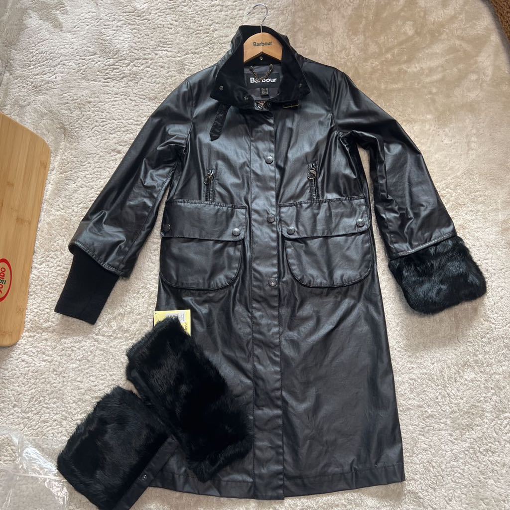 美品 Barbour バブアー アニヤハインドマーチ アニヤ オイルドコート