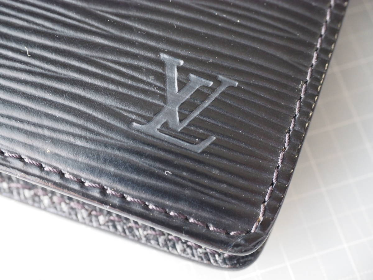 LOUIS VUITTON ルイヴィトン エピ 手帳カバー ブラック アジェンダPM ポケットサイズ 中古_画像7