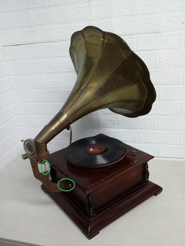 レア☆手回しレコード☆アンティーク Yahoo!オークション - His Master voice 手回し ラッパ型 蓄音機