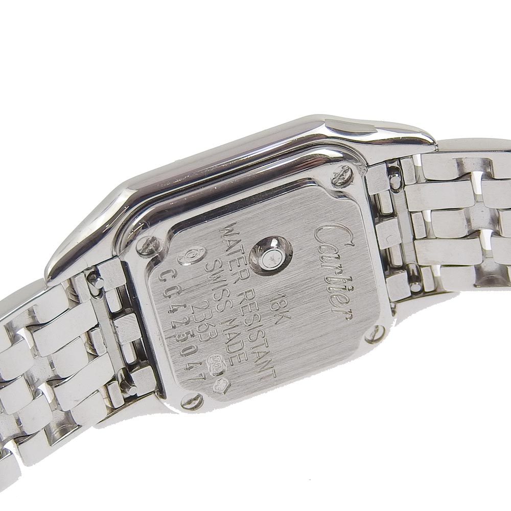 CARTIER Cartier Mini bread tail diamond bezel WF3210F3 wristwatch K18WG× diamond quarts lady's [90000021] used 