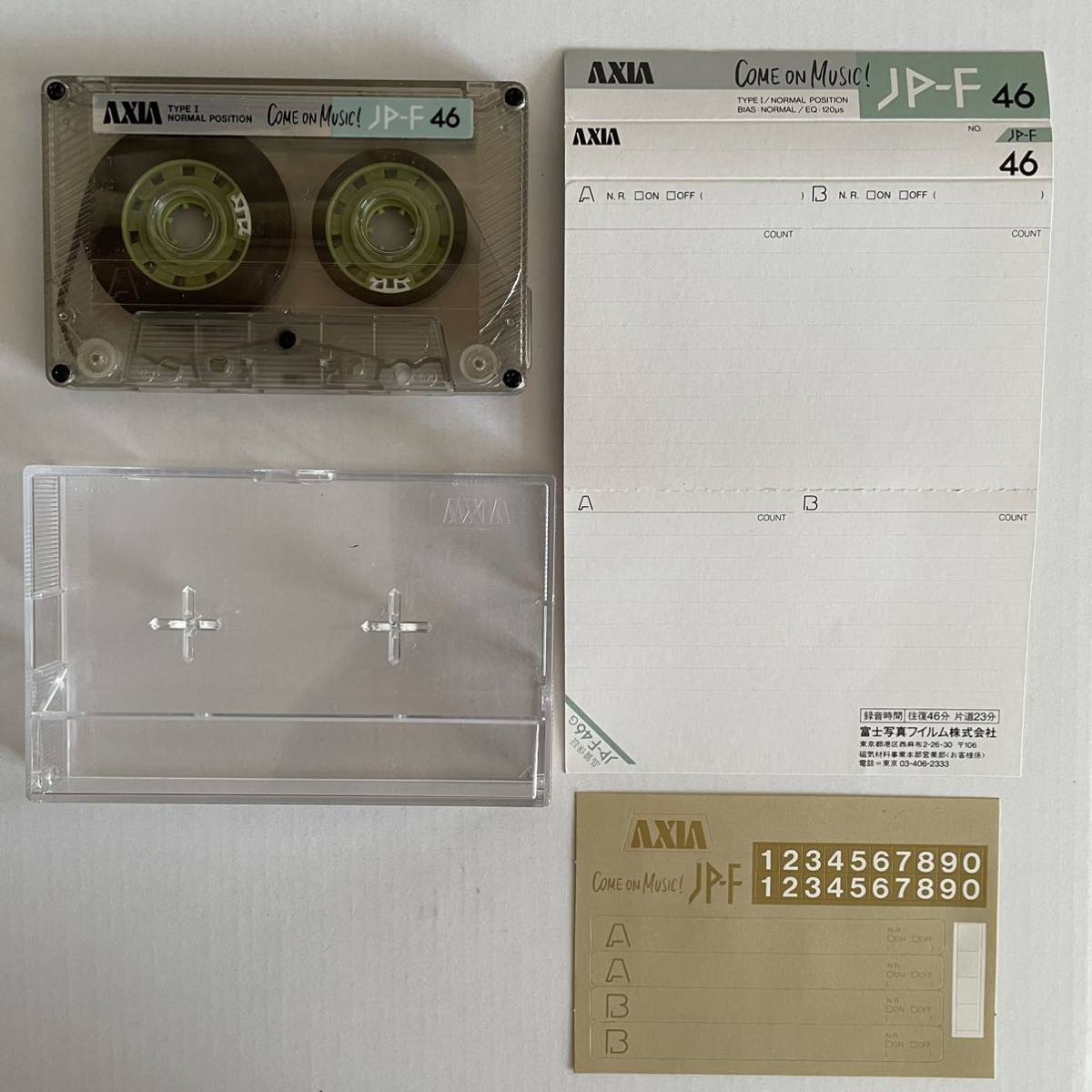 [ rare / including in a package possible ] AXIA Axia [JP-F 46] cassette tape / nail equipped / used * index. seal blank collection /A58
