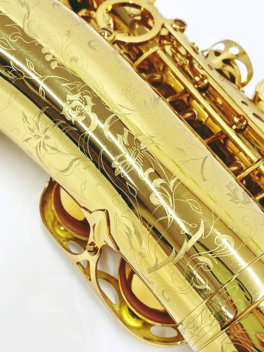 SELMER セルマー アルトサックス SERIEⅢ シリーズ3 彫刻あり サックス フランス 管楽器 ゴールド 専用ケース2つ 付属多数 スタンド付きの画像7