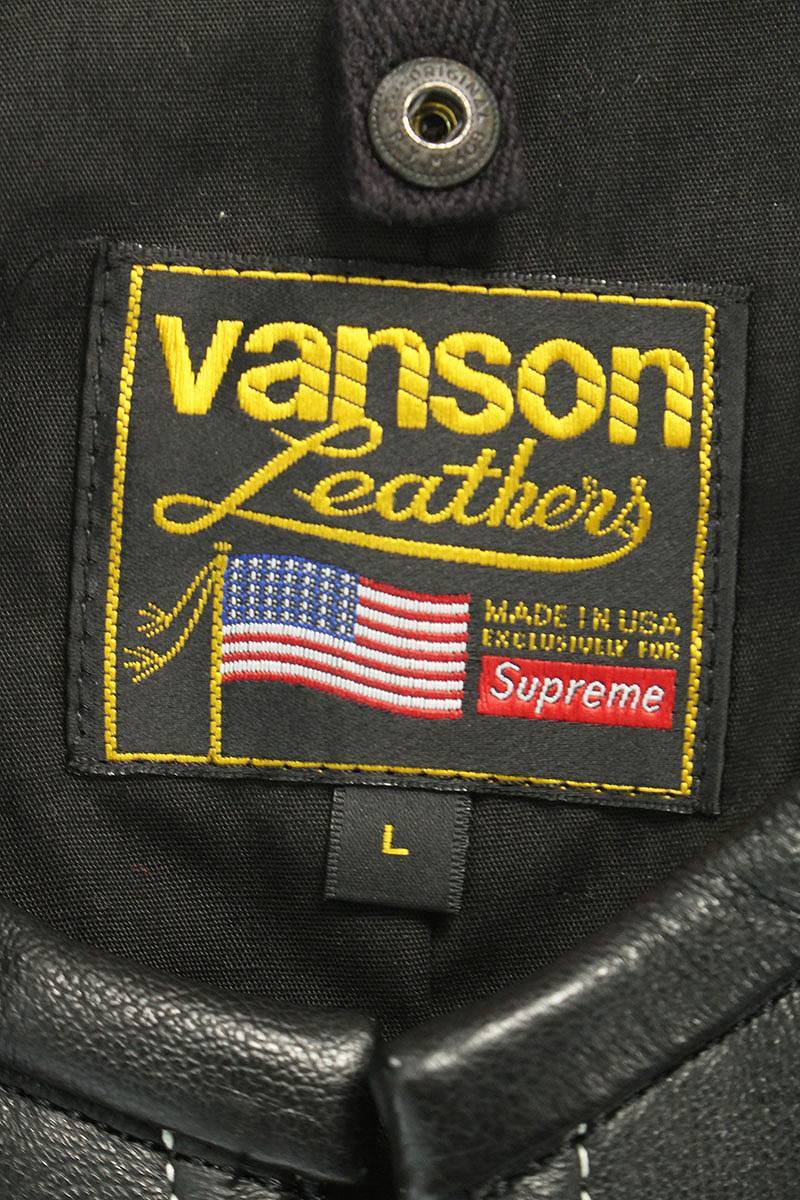 シュプリーム SUPREME バンソン 17AW Leather Bones Jacket サイズ:L ボーンレザージャケット 中古 SB01_画像3