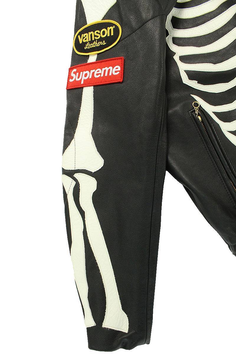 シュプリーム SUPREME バンソン 17AW Leather Bones Jacket サイズ:L ボーンレザージャケット 中古 SB01_画像6