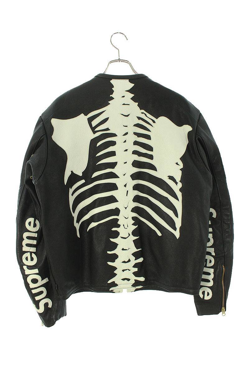 シュプリーム SUPREME バンソン 17AW Leather Bones Jacket サイズ:L ボーンレザージャケット 中古 SB01_画像2