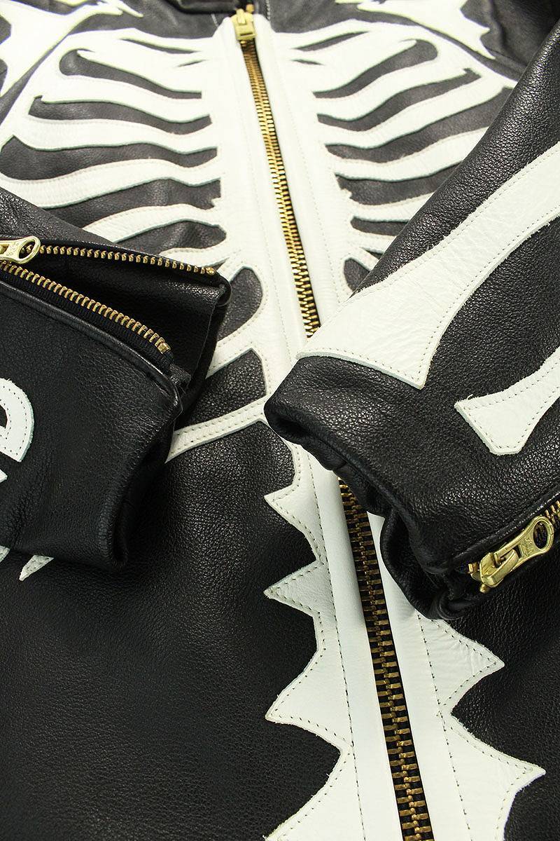 シュプリーム SUPREME バンソン 17AW Leather Bones Jacket サイズ:L ボーンレザージャケット 中古 SB01_画像5