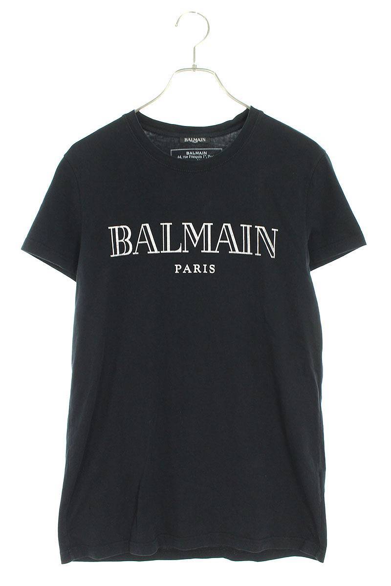 新商品！】 バルマン BALMAIN サイズ:S メタリックロゴTシャツ 中古