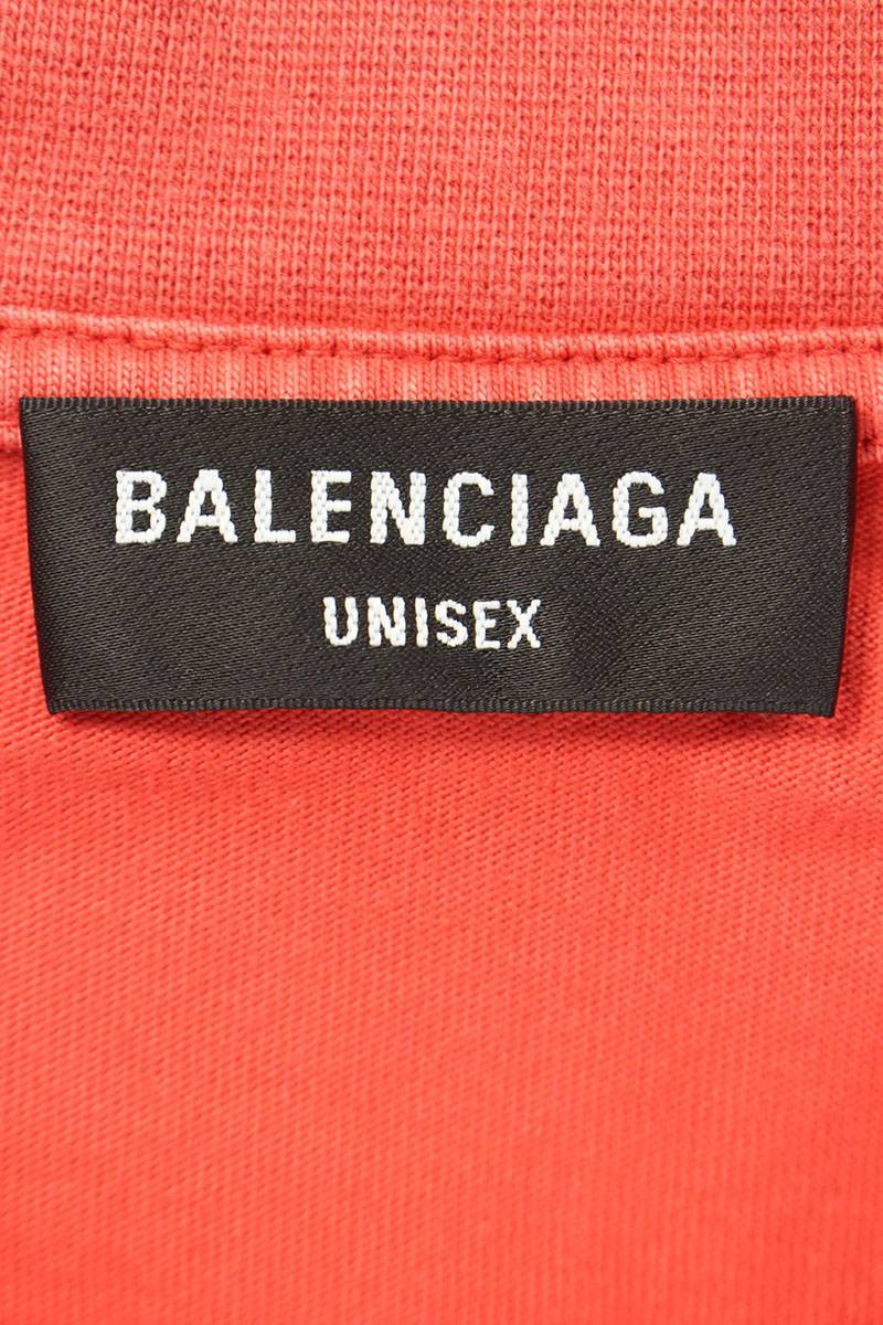 バレンシアガ BALENCIAGA 612966 TLVJ1 サイズ:XXL Maison Balenciagaクラッシュ加工Tシャツ 中古 SJ02_画像3