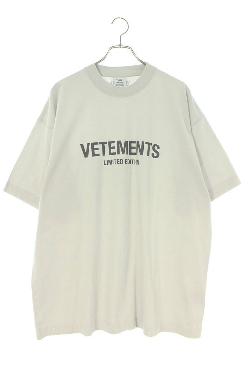 ヴェトモン VETEMENTS サイズ:M 【23SS【UE63TR700XフロントロゴTシャツ 新古品 SB01