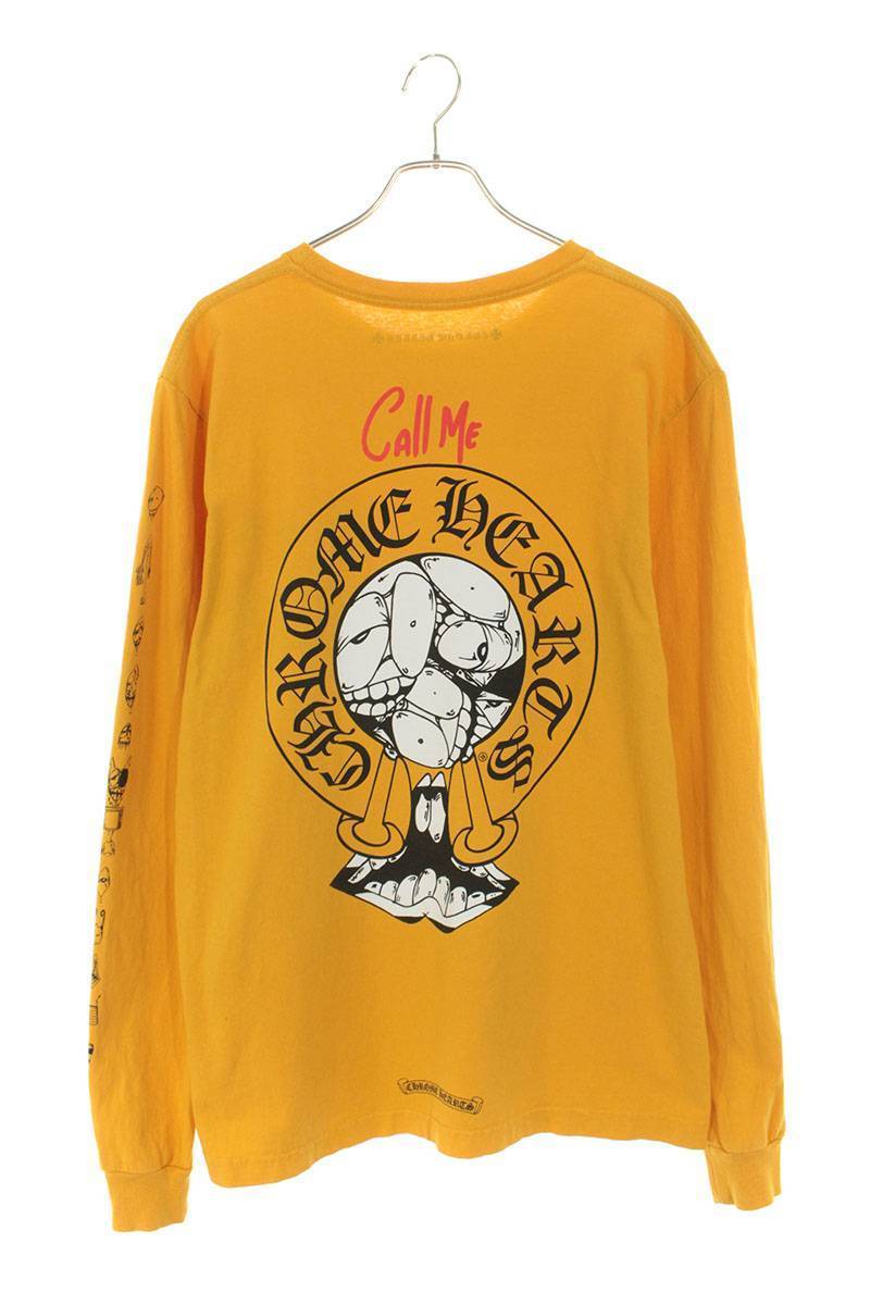 クロムハーツ Chrome Hearts PPO mustard LS サイズ:L MATTY BOYバックプリント長袖カットソー 中古 NO05