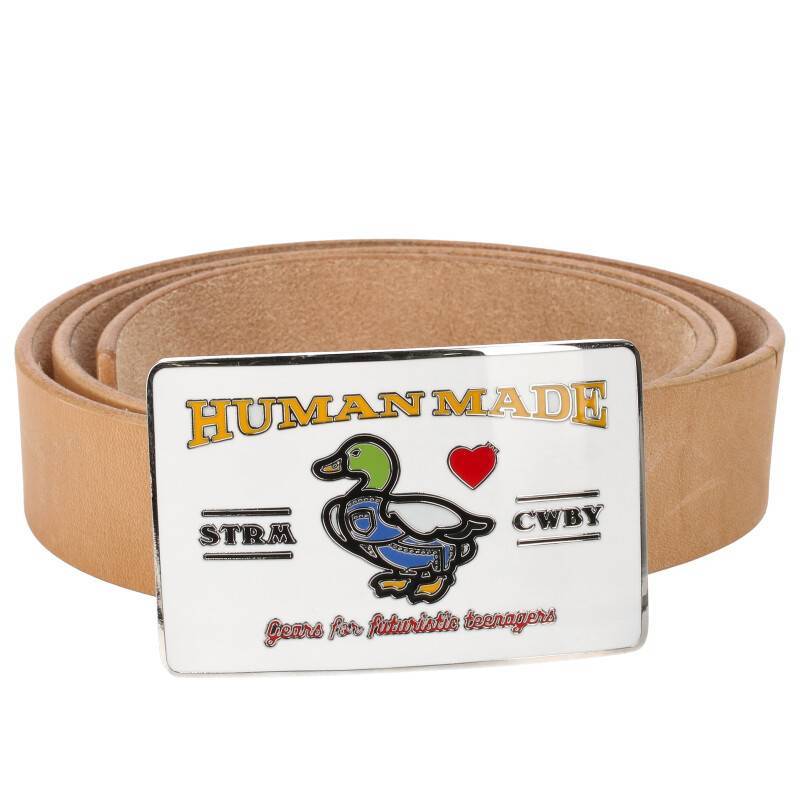 LEATHER BELT 2023 human made ヒューマンメイド 本革 日本人気超絶の HUMAN MADE Leather Belt "Beige" ベルト