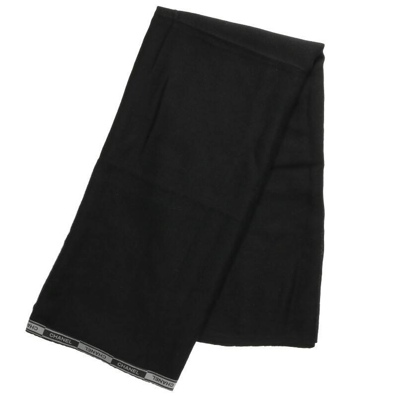シャネル CHANEL ロゴカシミアマフラー 中古 BS99 ファッション