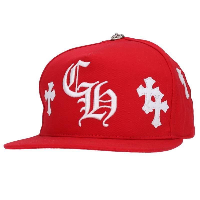クロムハーツ Chrome Hearts CH HAT RED クロスパッチベースボール