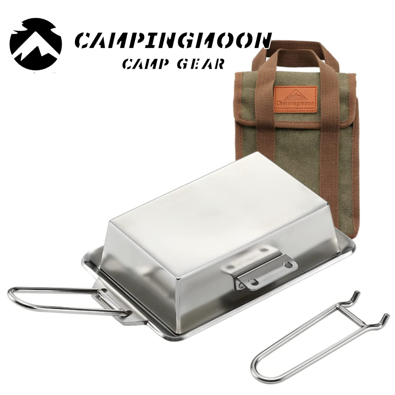 ★キャンピングムーン★CAMPINGMOON★極厚グリルプレート ハンドル 鍋ふたセット★DO-2117★クッキングプレート★鉄板プレート★１_画像1