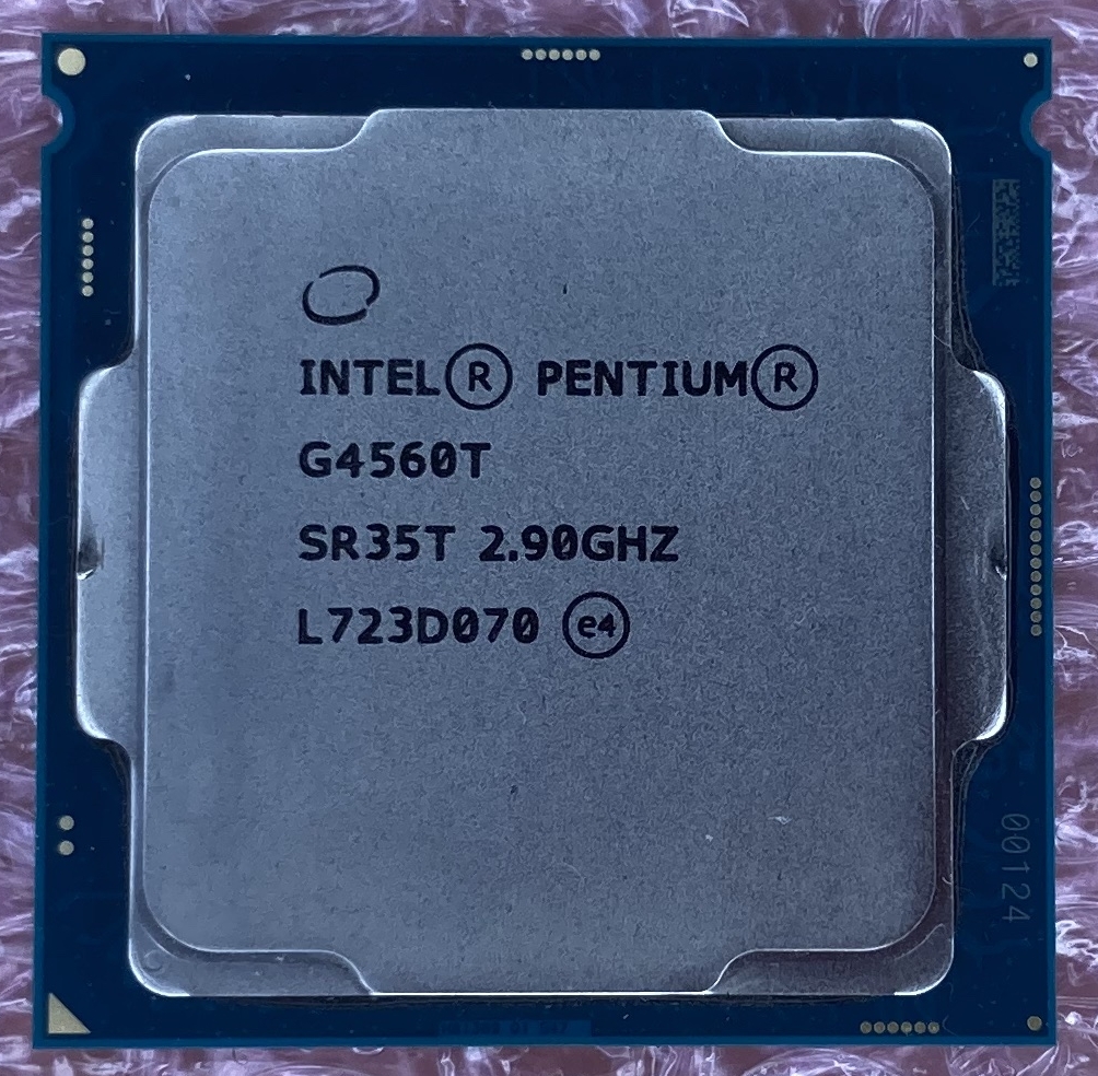 INTEL Pentium G4560T CPU (第7世代) 動作品 LGA1151 低電圧版_画像1