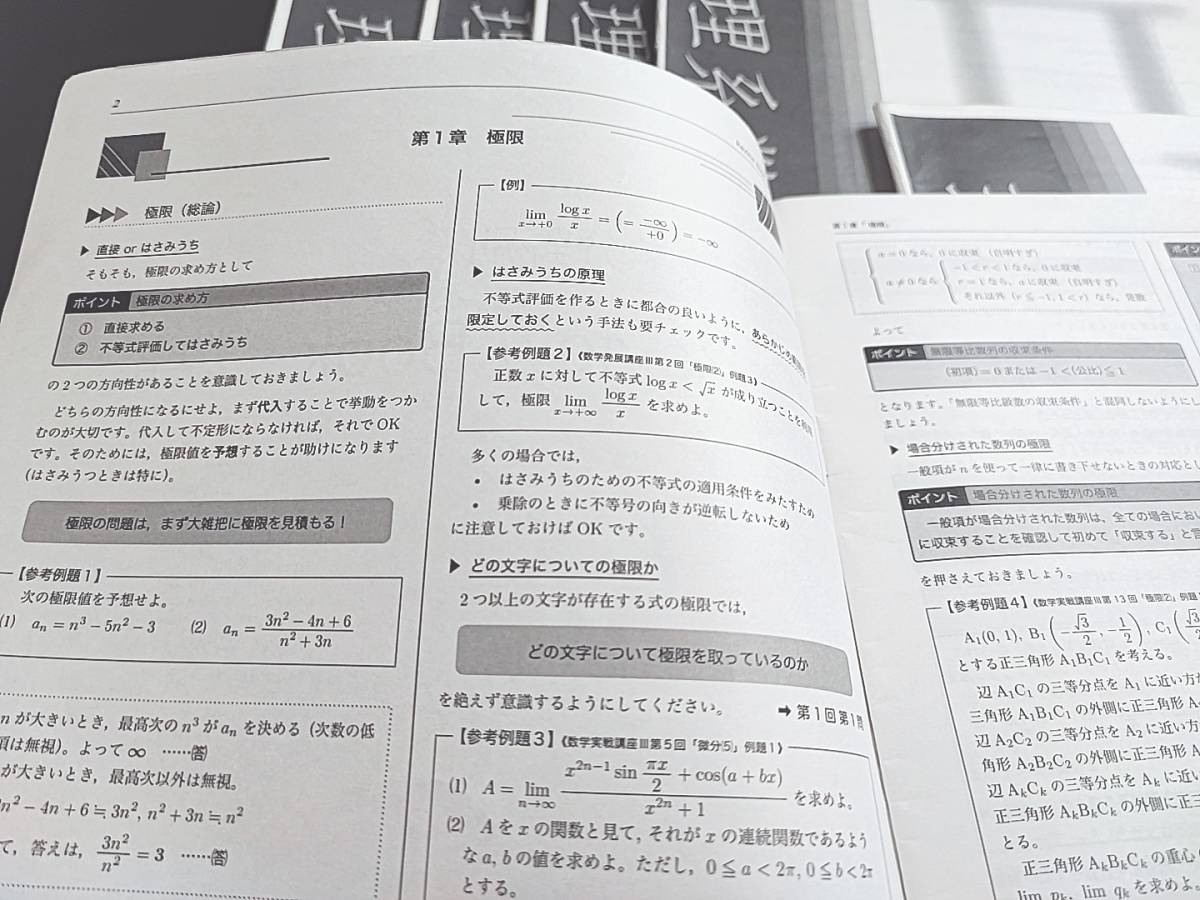 鉄緑会 19年 夏期 高３理系数学・分野別 数Ⅲ 図所先生 冊子