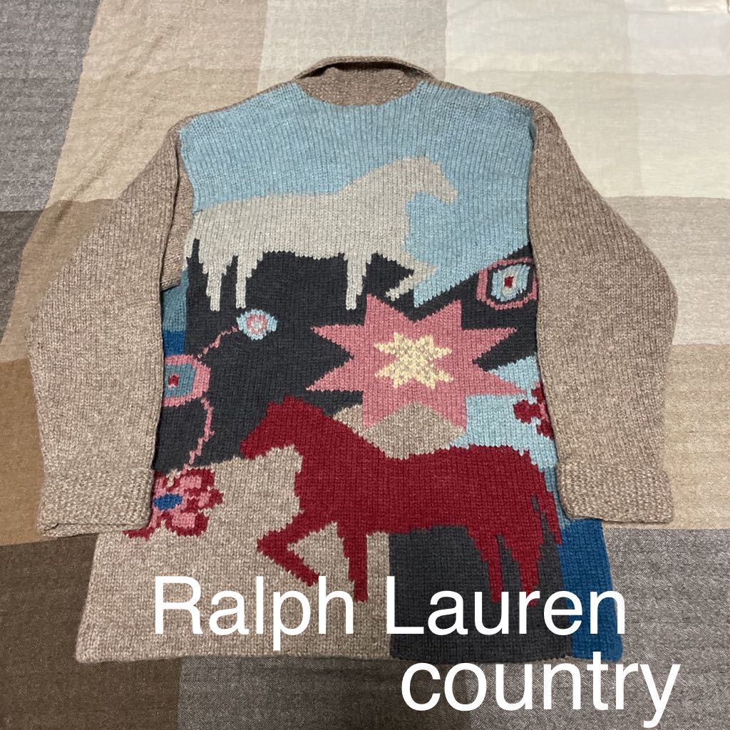 90's vintage Ralph Lauren country knit ラルフローレン カントリー ニット カーディガン ヴィンテージ