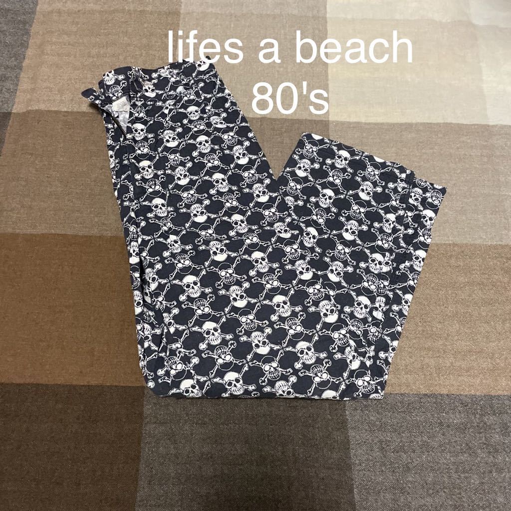 超爆安 A LIFE'S 80年代 デッドストック BEACH シャツ S/S 総柄 ビーチ