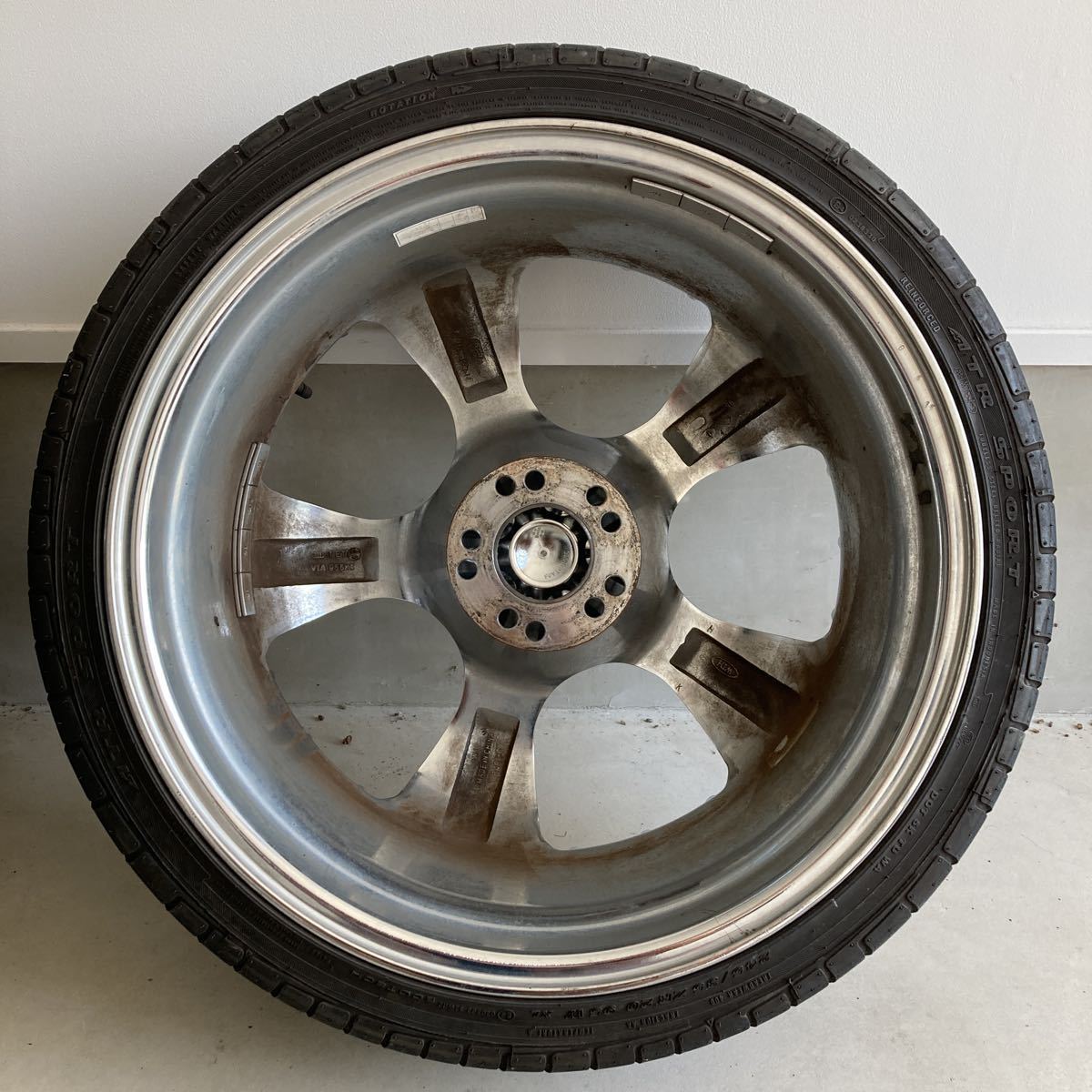 WOODBELL ウッドベルホイール 20inch 8.5J PCD114.3 +45 ハブ径73㎜ 5H ATR SPORT タイヤ 245/35R20 2015年 溝5㎜ アルファード クラウン_画像10