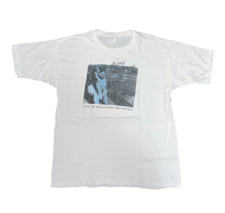 90sUSA製Calvin KleinフォトTシャツXL BruceWeber?-