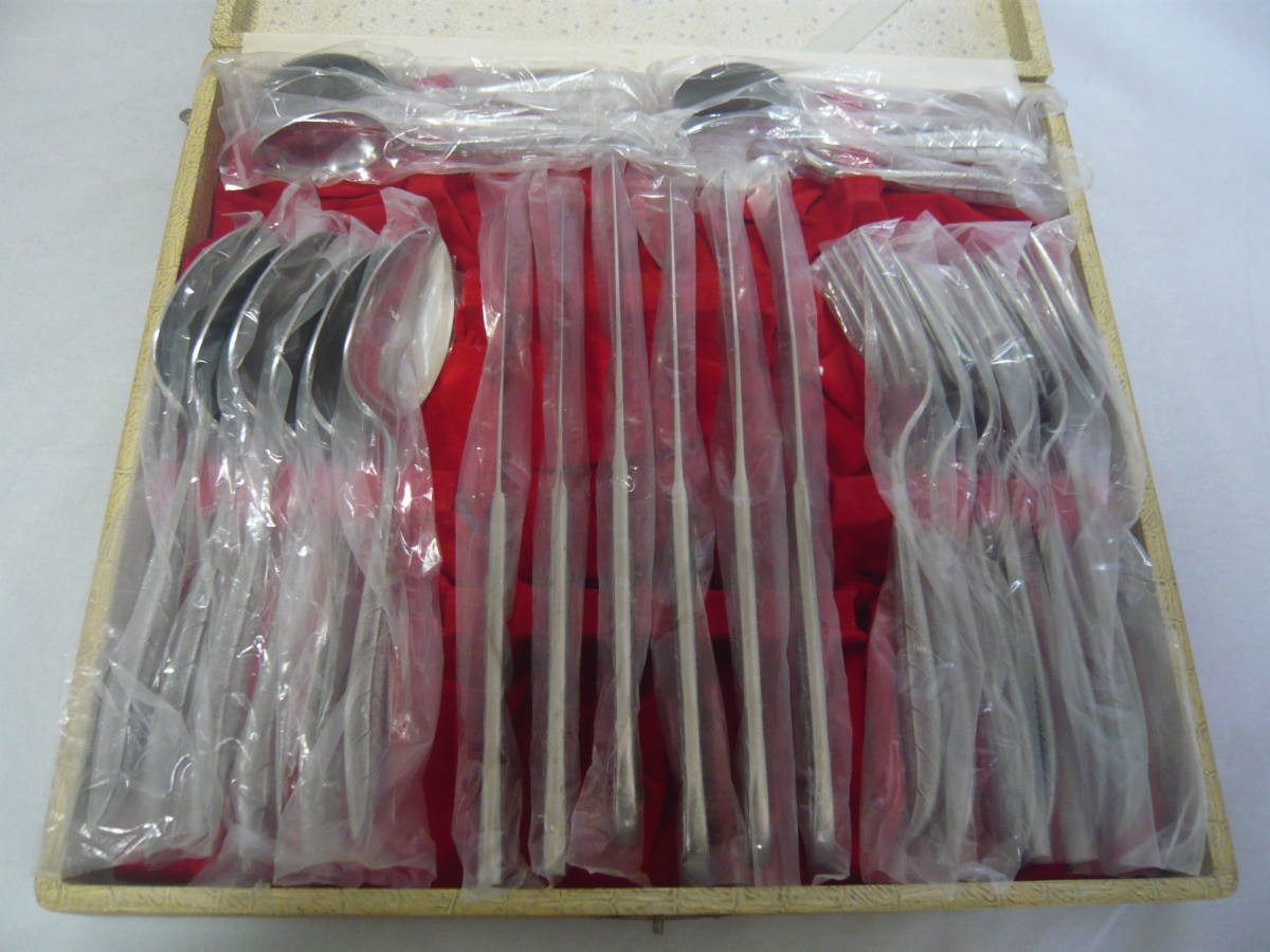 230219 cutlery set dinner set spoon Fork knife skill equipped total 24 pcs set stainless steel KMS * Sagawa courier takkyubin (home delivery service) 