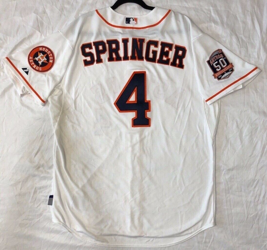 AUTHENTIC MAJESTIC 56 3XL HOUSTON ASTROS GEORGE SPRINGER COOL BASE USA Jersey 海外 即決