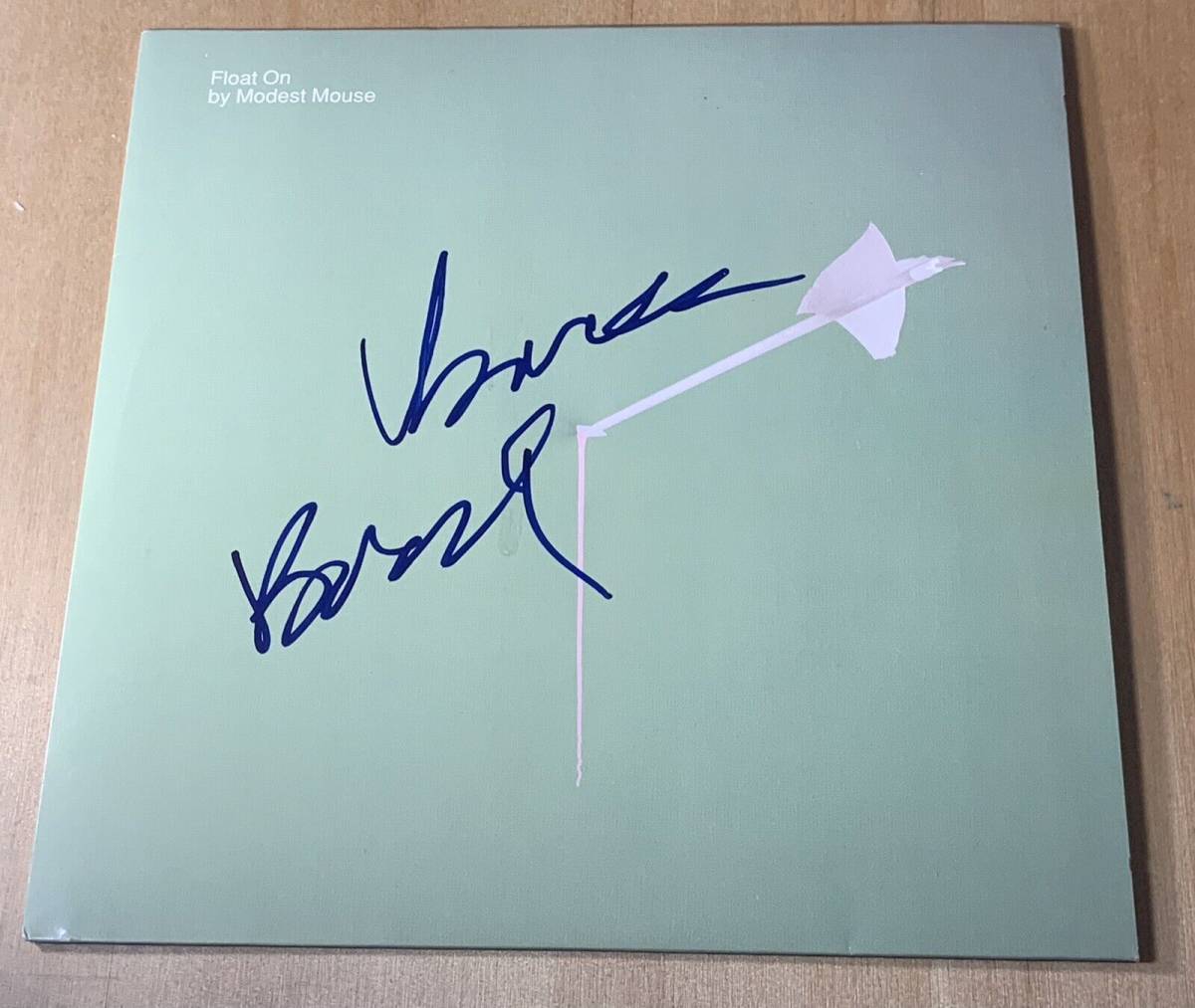 Modest Mouse signed 7インチ inch vinyl record Float On Isaac Bロック proof 海外 即決