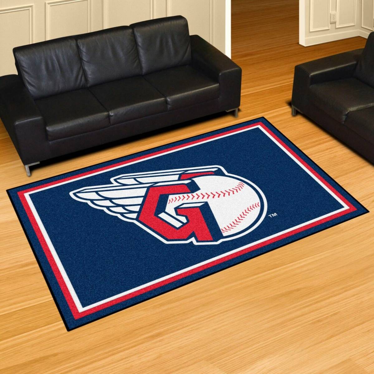 Cleveland Guardians 5' X 8' Decorative Ultra Plush Carpet Area Rug 海外 即決