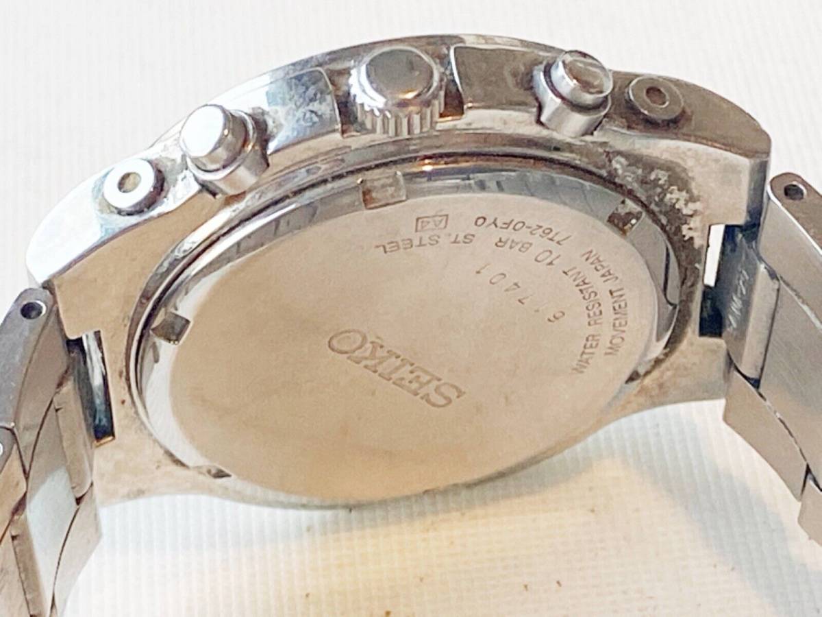 vintage seiko 7t62-ohs8 100m men's quartz chronograph 40mm case  海外(海外商品購入代行)｜売買されたオークション情報、yahooの商品情報をアーカイブ公開 - オークファン（）