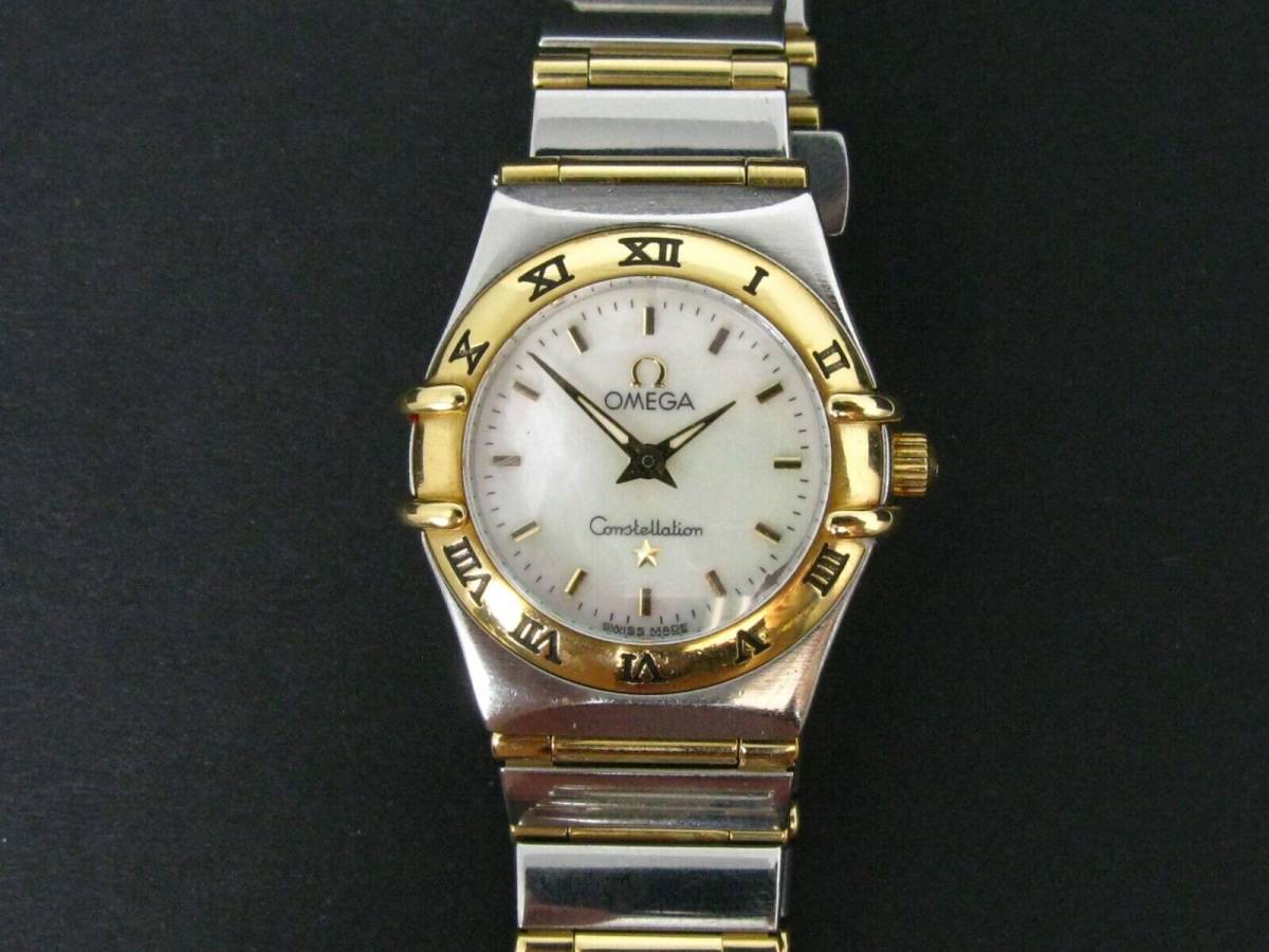 18k Stainless Omega i6333 Mother Constellation Watch Ladies Dial ...