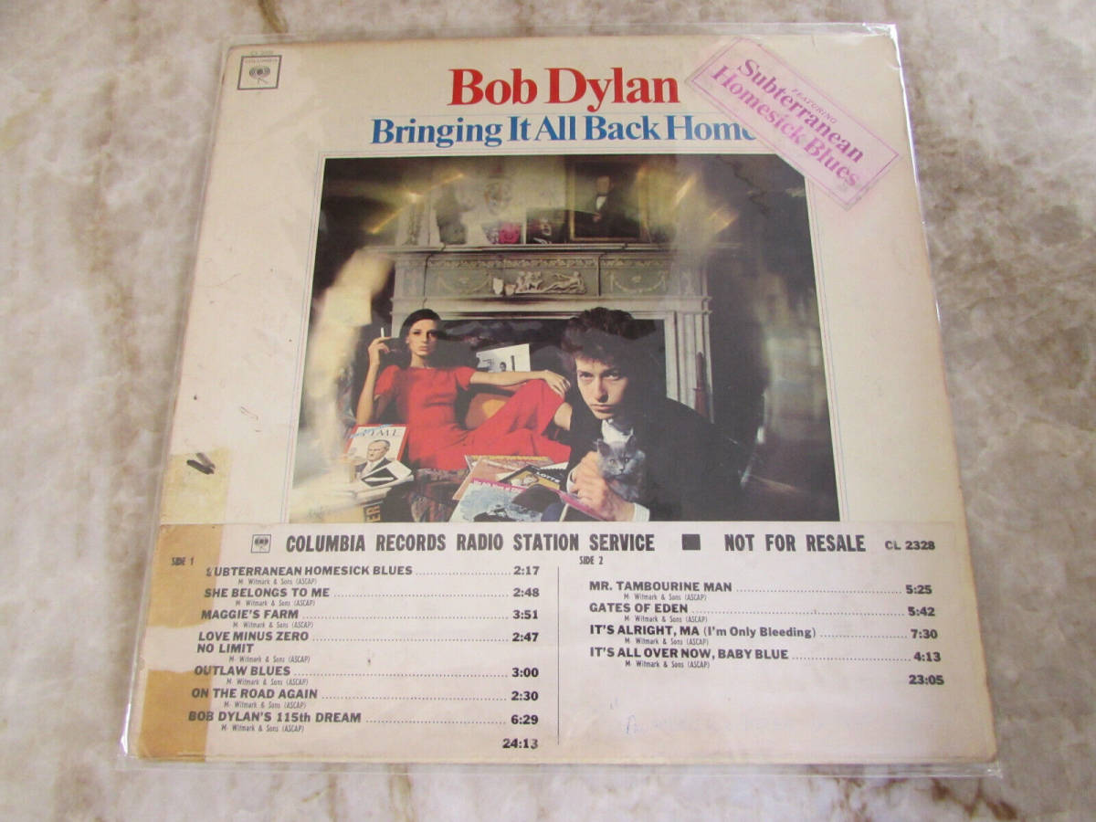 Bob Dylan, ブリンギング イット オール バック ホーム Mono LP, White Label, Timing Strip, CL 2328 海外 即決