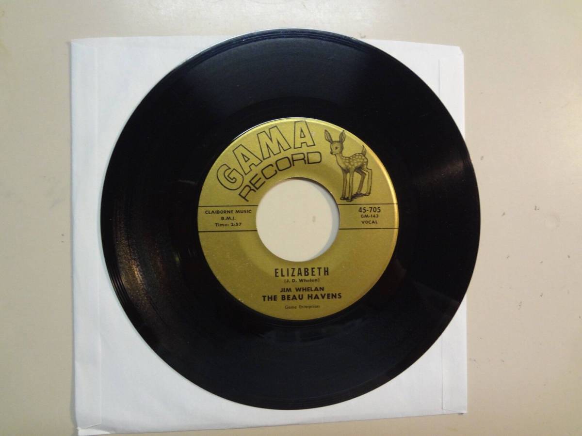BEAU HAVENS: (Jim Whelan)Elizabeth-Feel So Good-U.S. 7" 1965 Gama Record 45-705 海外 即決