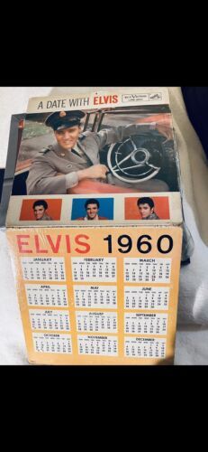 エルヴィス・プレスリー レア record album 1959 A Date With エルヴィス / With 1960 Calendar 海外 即決