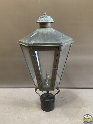 Vintage Gas Street Lantern, Copper 海外 即決