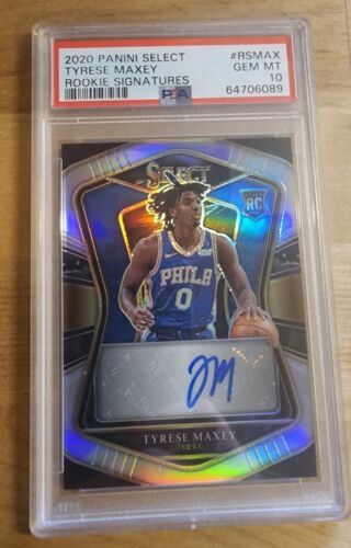 2020-21 Select Tyrese Maxey Silver Prizm Rookie Signatures Auto RC #/249 PSA 10 海外 即決